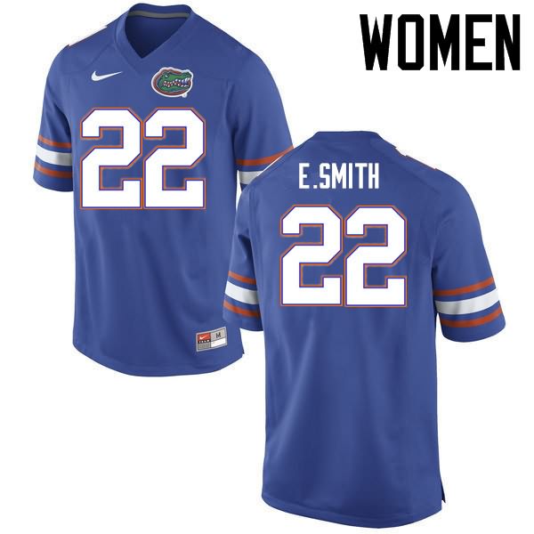 NCAA Florida Gators Emmitt Smith Women's #22 Nike Blue Stitched Authentic College Football Jersey BHK7264GR